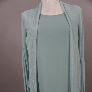 Eileen Fisher Sheer Blue Sweater Medium